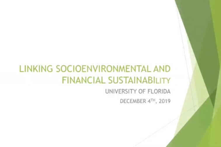 Linking Socio-Economic, Environmental, and Financial Sustainability